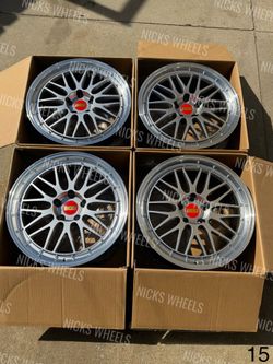 Set Of 19” Inch Wheels Rims Hyper Black BBS LM Style 5x120