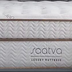 Saatva King Size Luxury Firm Mattress+Saatva Matched Box Spring（Mattress Bag includeed for Carrying）