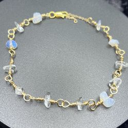 Handmade Opal Stone Anklet