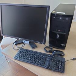 SYX Desktop PC Windows 11 with Monitor, Keyboard and Mouse 