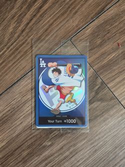 1200 or best offer Monkey D. Luffy × Los Angeles Dodgers DON!! Card (+1000)
