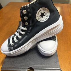 Converse Chuck Taylor All Star Move Hi Black White Women's Sneakers 568497C