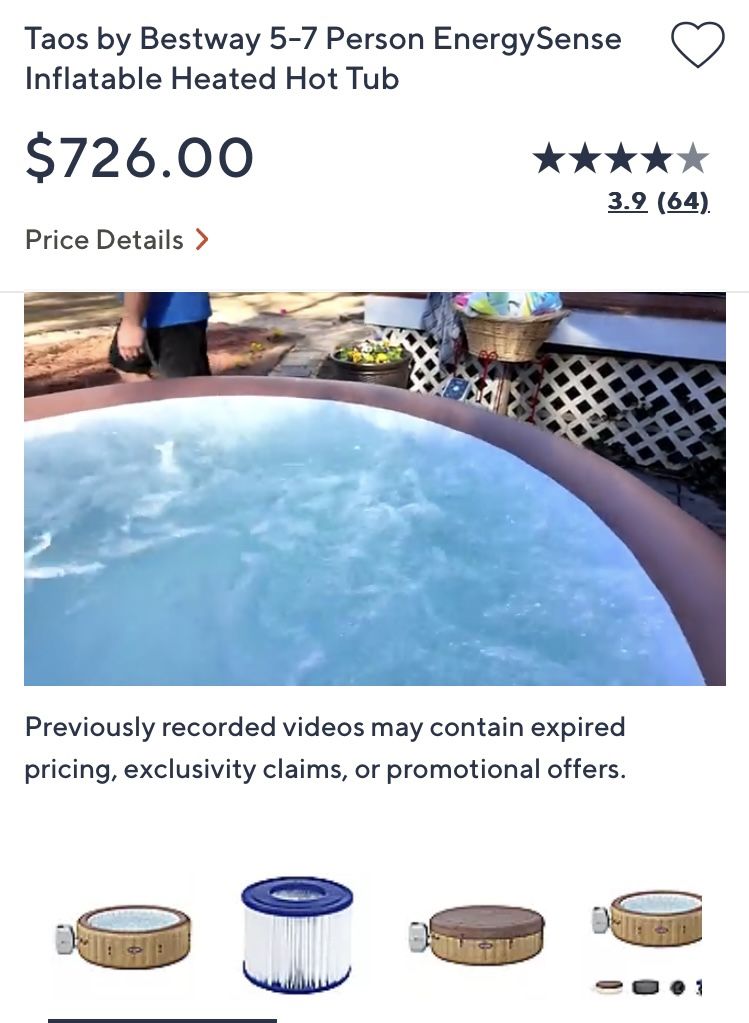 Best Way Inflatable Hot tub Brand New