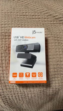 j5create - USB HD Webcam with 360° Rotation - Black