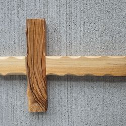 Jerusalem Olive Wood Hand Carved Wall Cross – 8” x 5” – Holy Land