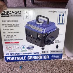 Chicago electric 900 W generator in unopened box