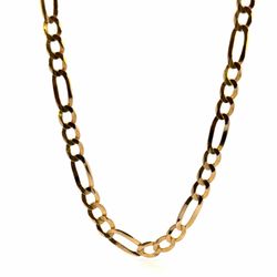 Men’s 14k Yellow Gold 24” Inch 6.9mm Figaro Chain Link Necklace GP3127385