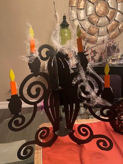 HALLOWEEN 3-D Candelabra Centerpiece 2 Feet Tall Sturdy Cardboard