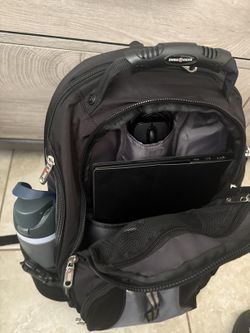 SWISSGEAR Laptop Backpack, Fits Most 17-Inch Laptops, TSA-Friendly Lay-Flat Design, RFID Protection, and Tablet Pocket, Black, 31L, 18.5-Inch