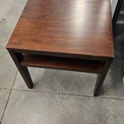 Wood End Table With Matching Console Stand