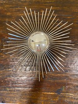 Global Views Silver Starburst Convex Wall Mirror