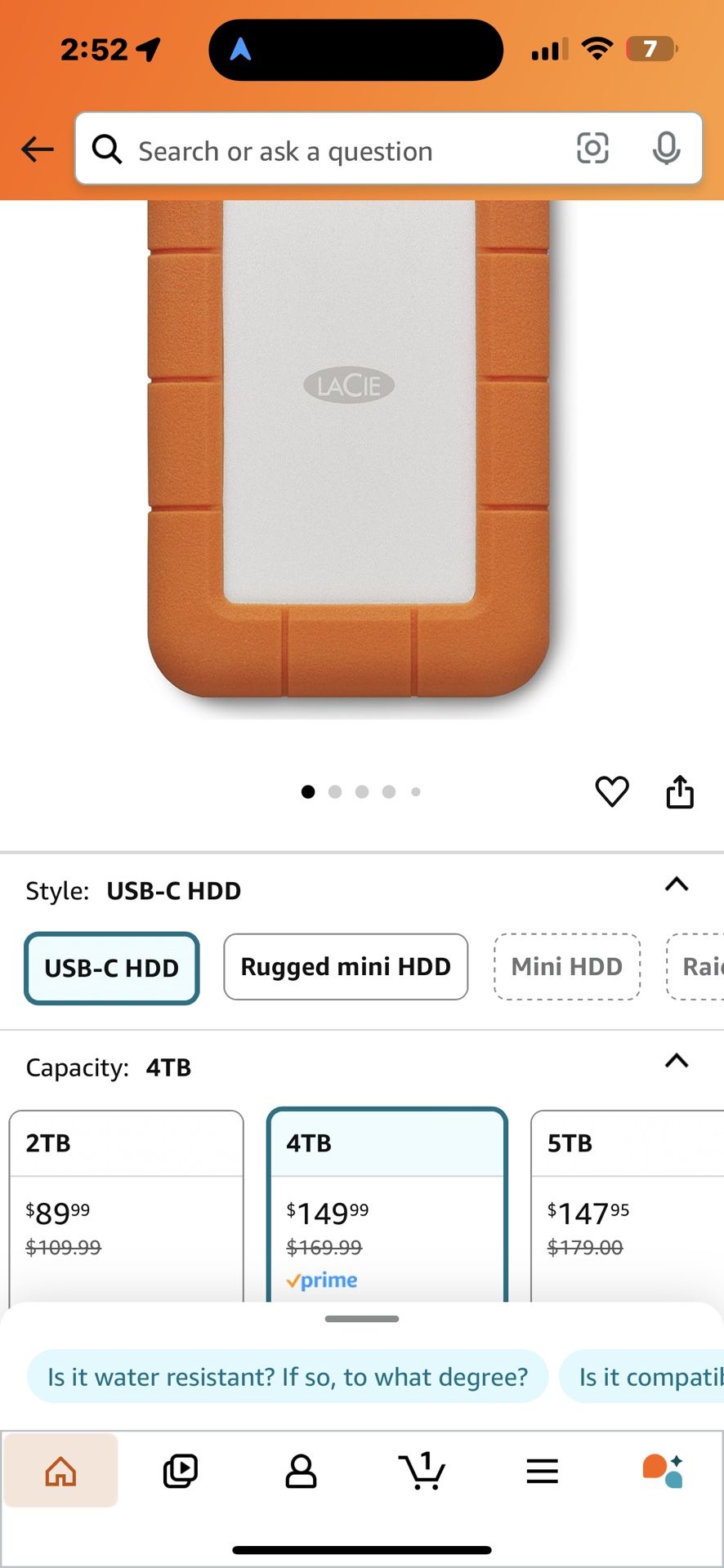Rugged USB-c 4tb