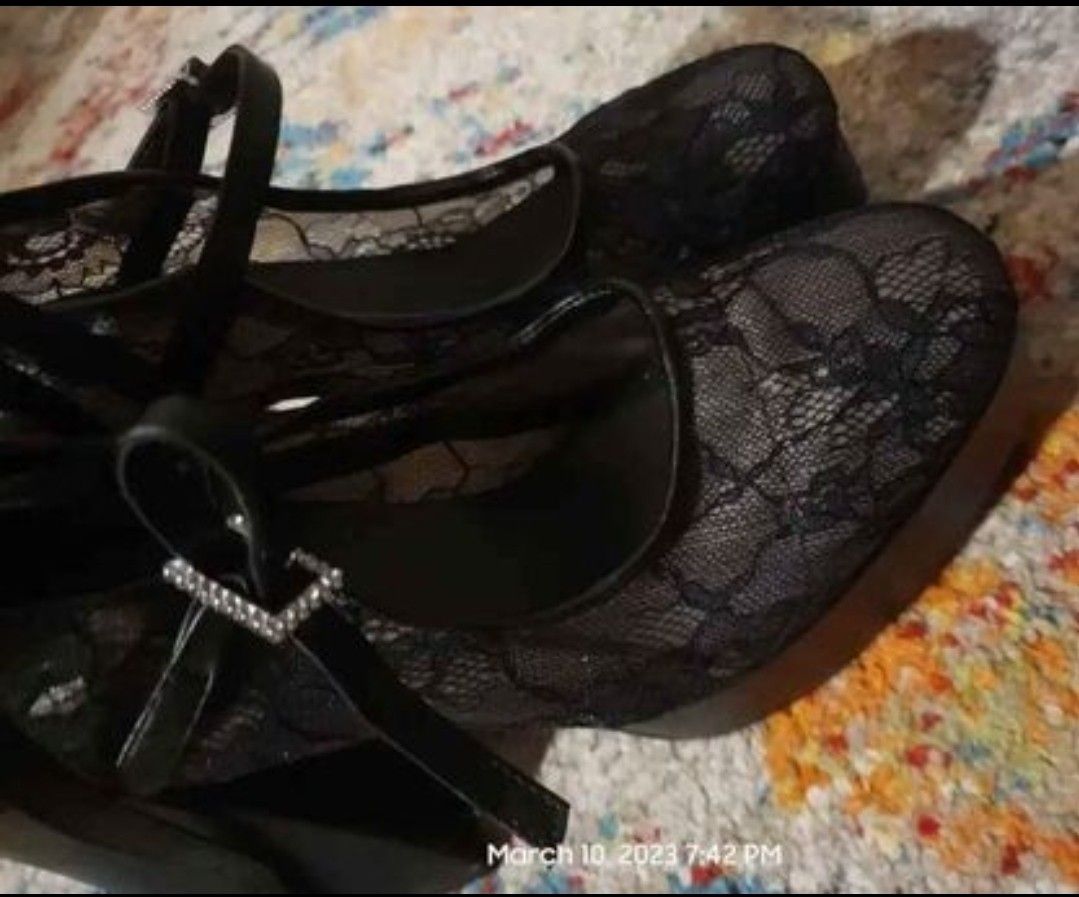 Platform Mary Jane Heels Size 10