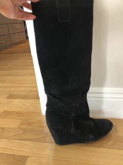 Steve Madden suede wedge boots