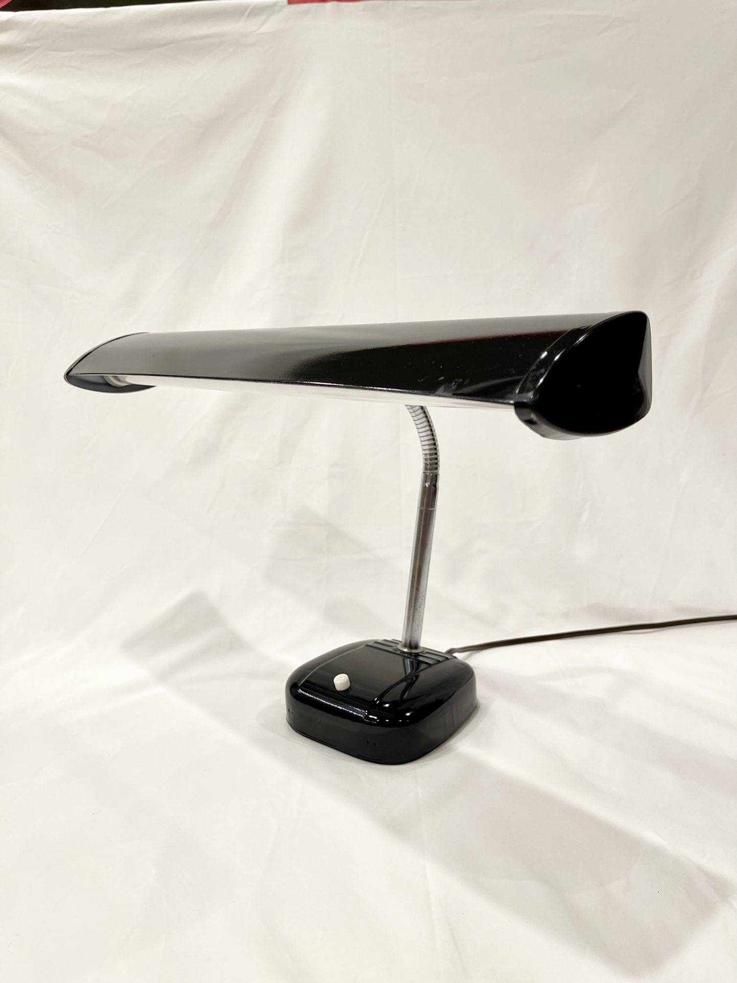 Black Industrial Gooseneck Desk Lamp