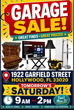 GARAGE SALE - HOLLYWOOD 9am to 2pm