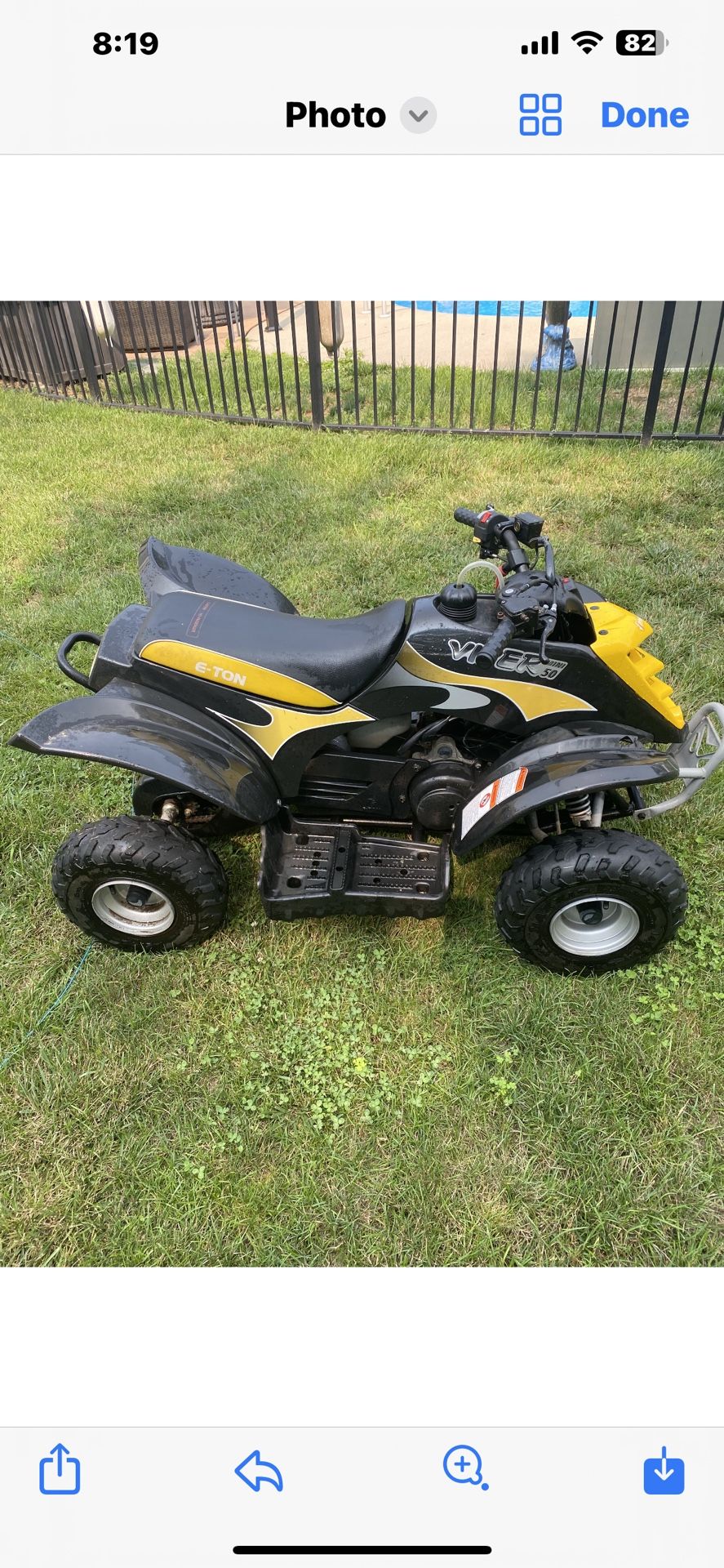 ETON VIPER 50CC QUAD ATV KIDS QUAD RUNS GREAT