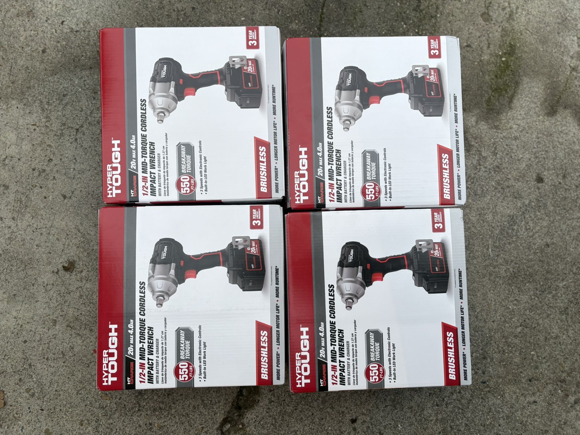 Hyper Tough Impact Wrench Wireless Gun 60$ Each Or 2 For 100$ All Brand New Sealed 