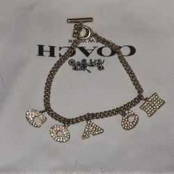 Coach Letter Charm Bracelet 