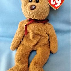 

Curly beanie baby bear-