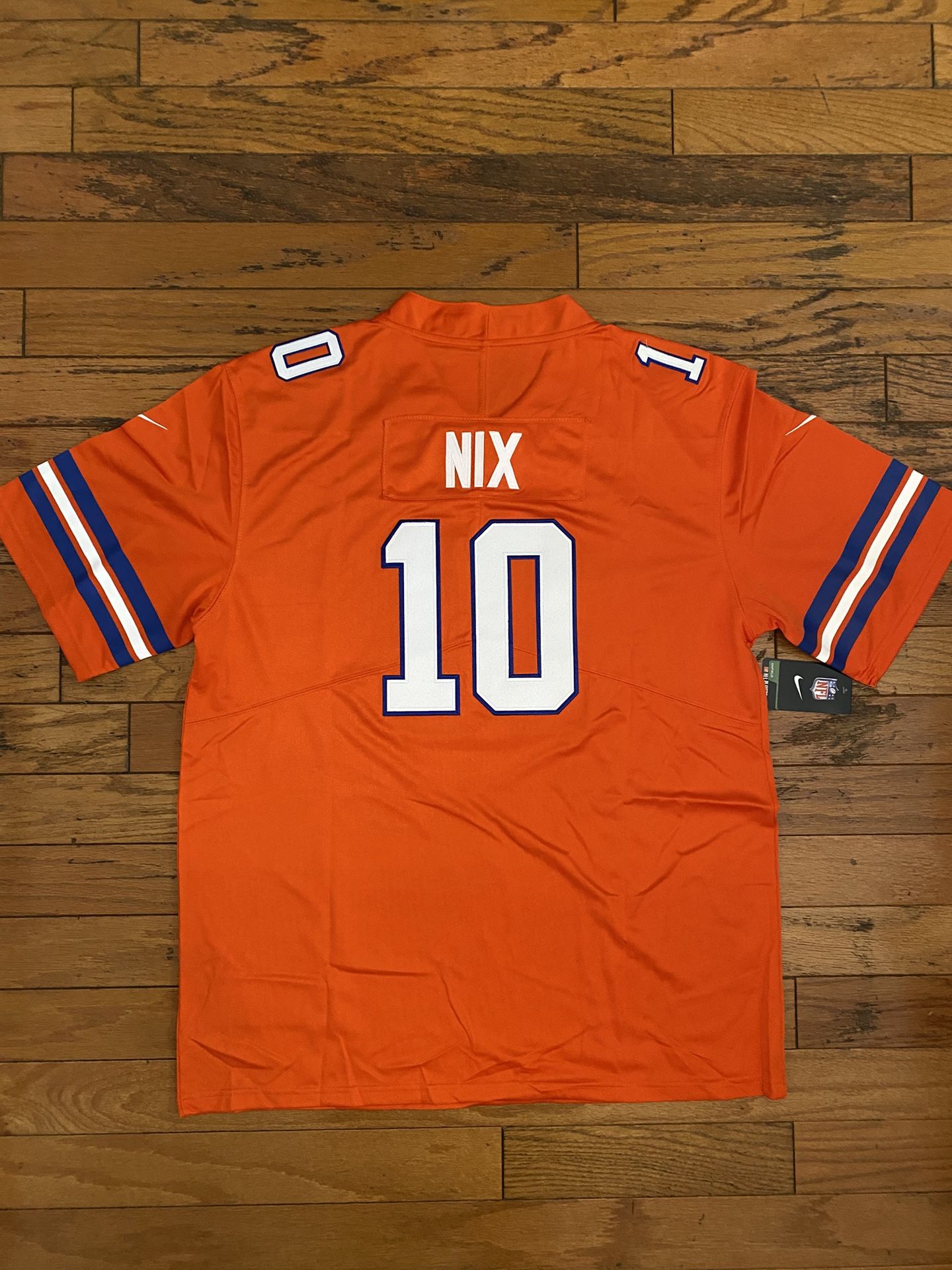 Orange Denver Broncos Bo Nix Stitched Jersey 