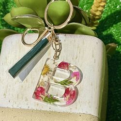 New Letter Alphabet Keychain Crystal Resin  (Nuevo).  NO TRADES.   NO SHIPPING.  (EAST PALMDALE)