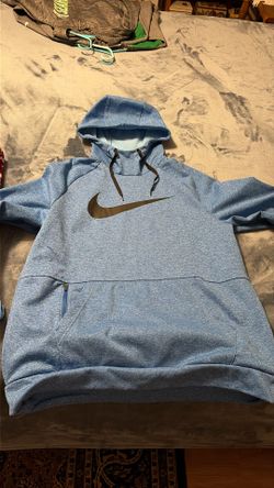 Nike Mens Therma Fit Blue Pullover Fleece Training Hoodie 