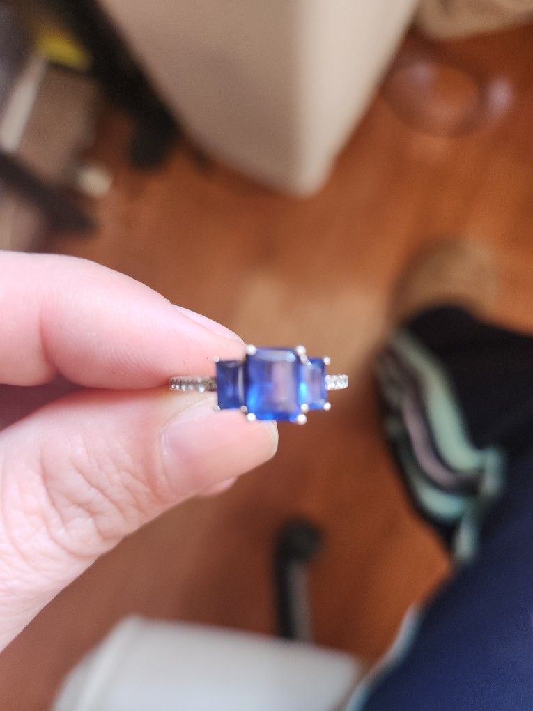 Blue N Sterling Silver Ring