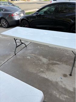 Table outside white