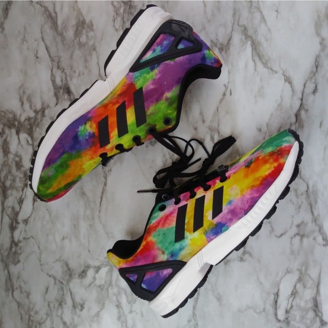 Womens Adidas Tie Dye Flux Torsion Sneakers size 6.5