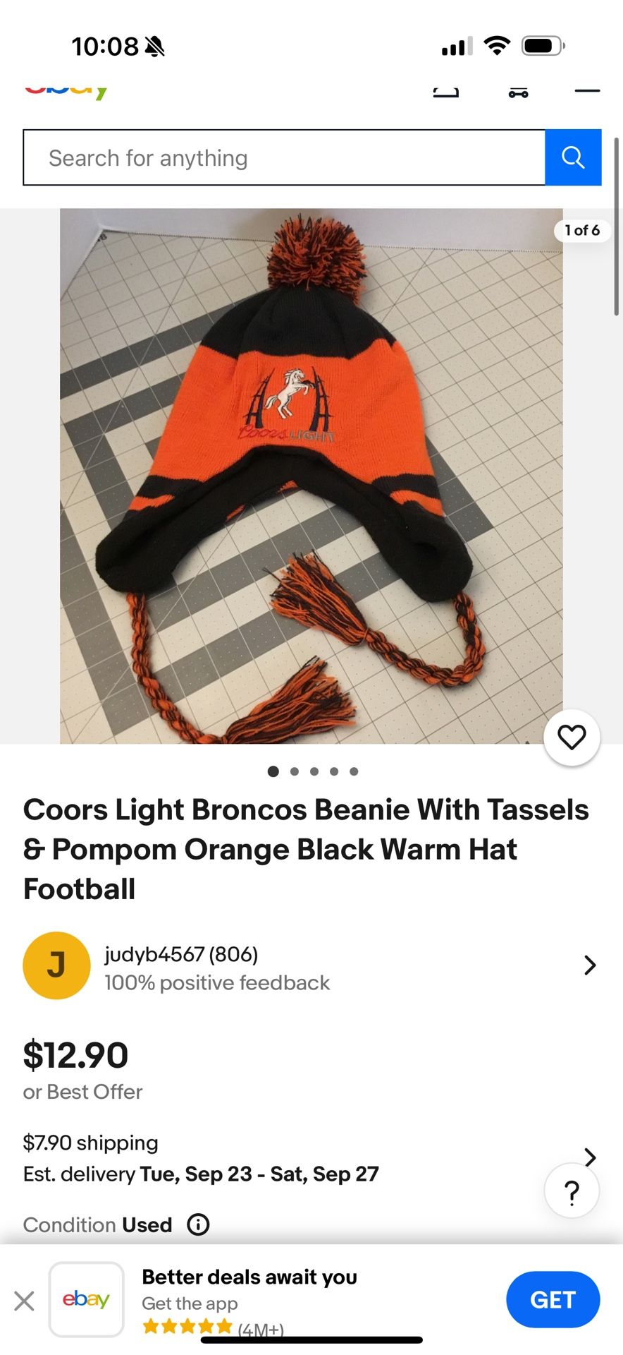 Coors Light Broncos Beanie