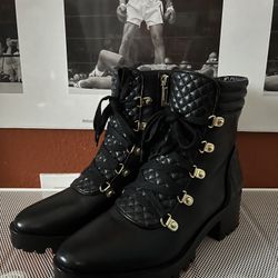 Karl Lagerfeld Paris Quilted Booties Size 7