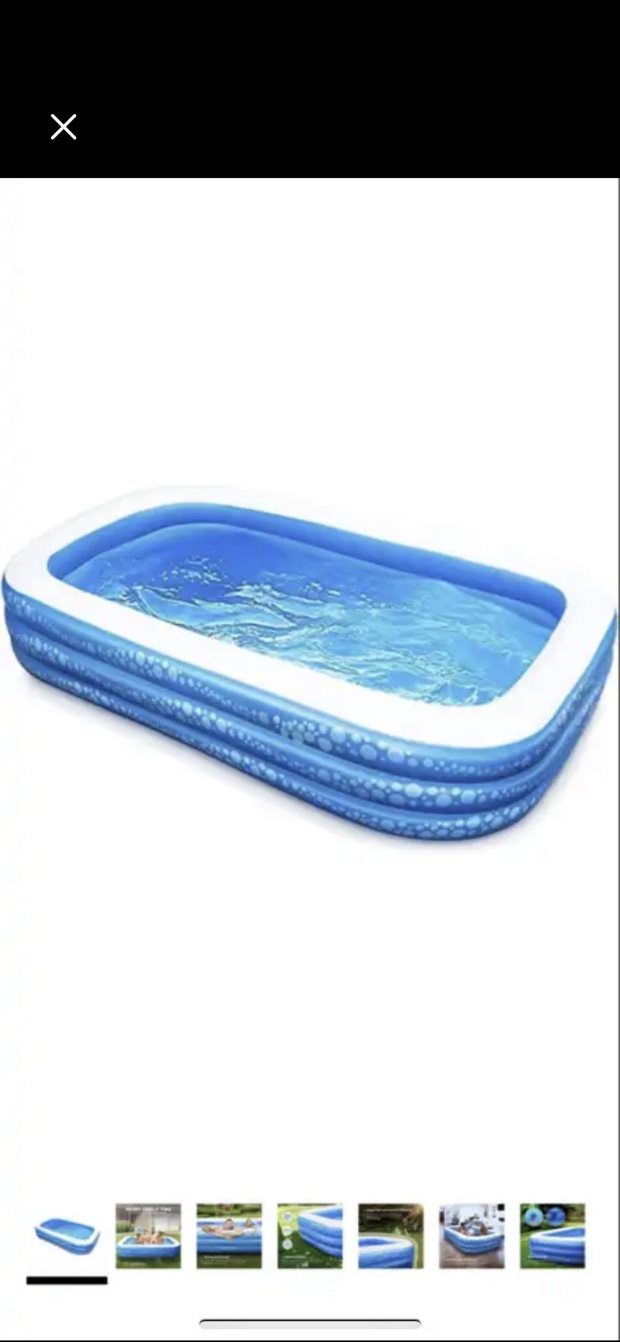 Large full sized inflatable pool (brand new in box) 