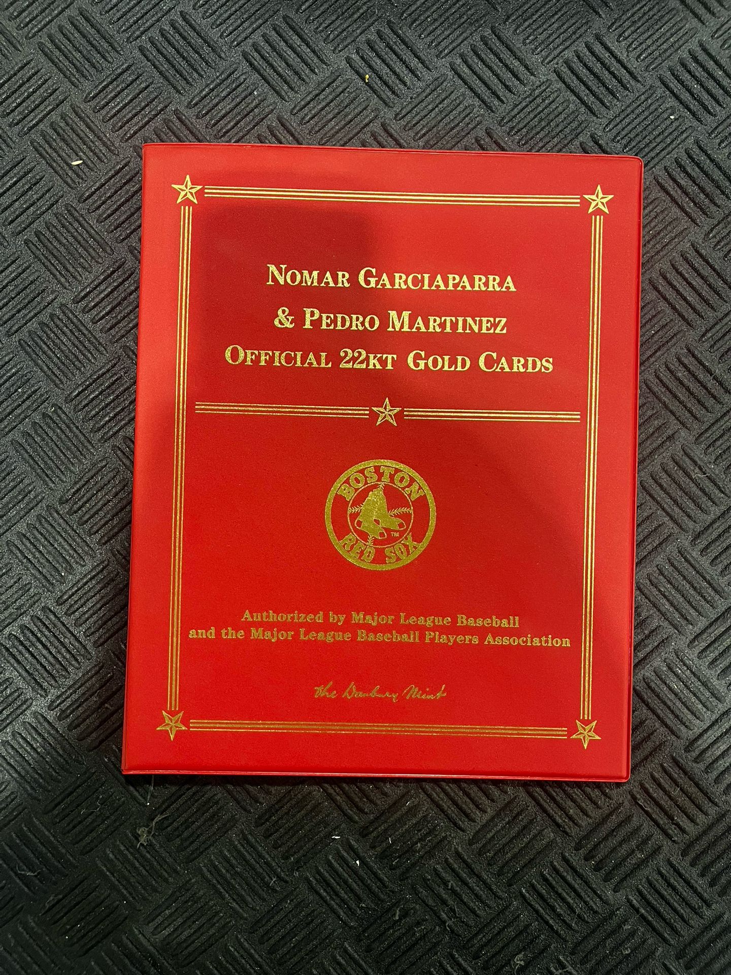 Nomar Garciaparra & Pedro Martinez 22KT Gold Baseball Cards with Display Book