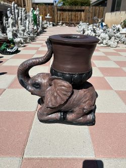 New Elephant Base Made Out Of Cement 