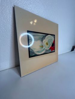 Vintage Georgia O’Keeffe Ceramic Art Tile - Calla Lilies 1980s The Artwork Gallery CA
