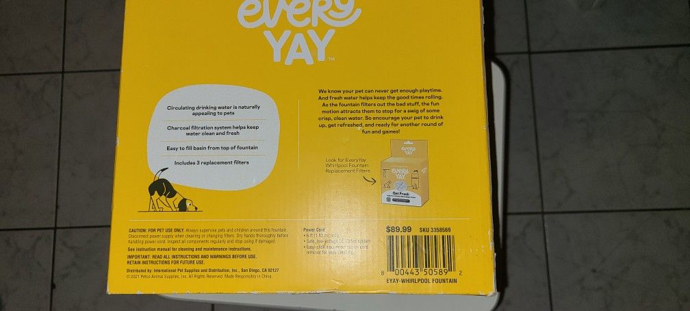 Every Yay, Whirlpool Water Fountain