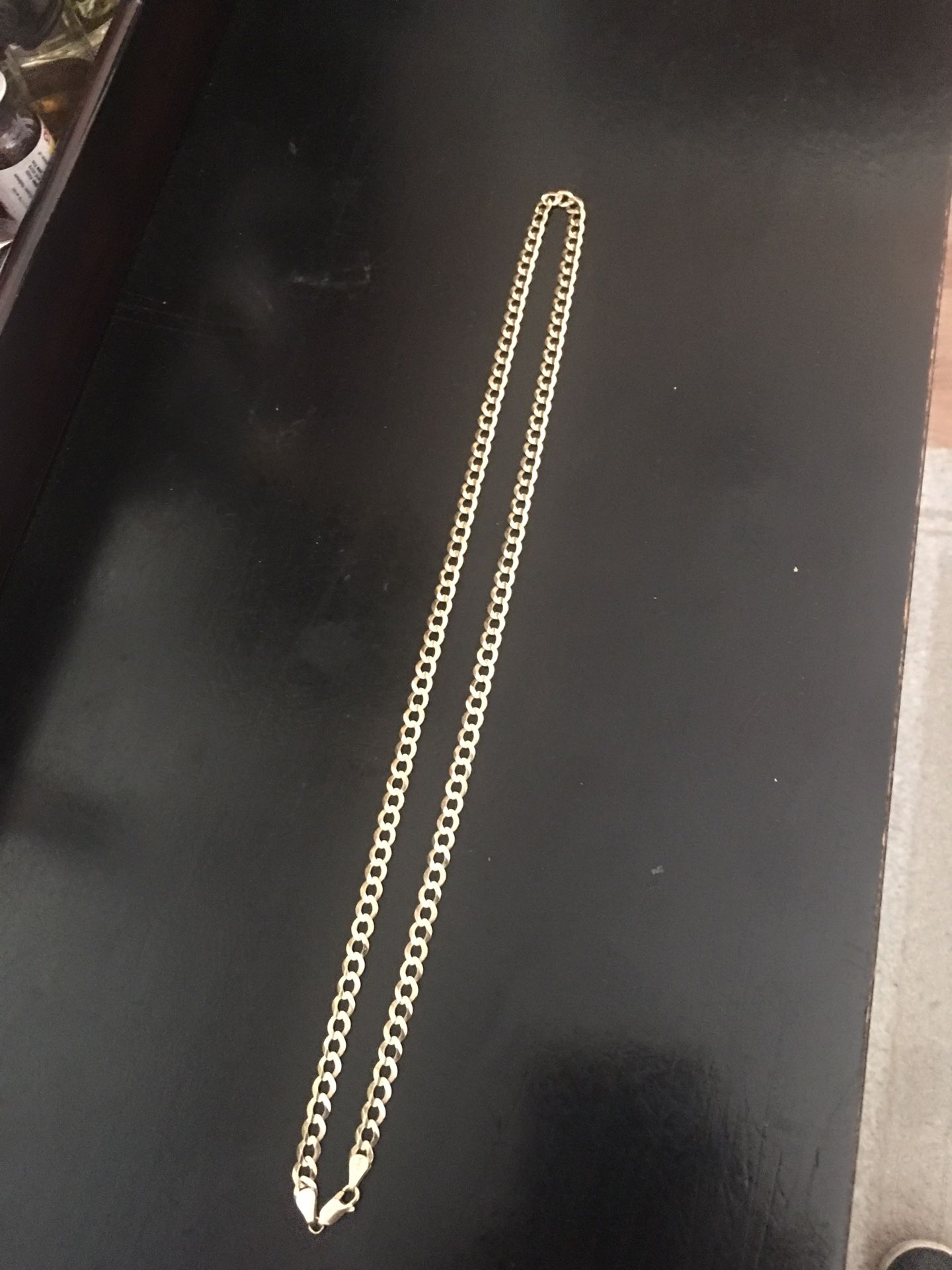 10 k solid gold Cuban link chain 24 inches long