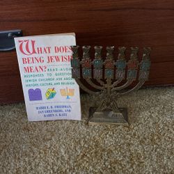 Menorah With Book: What Does Being Jewish Mean ?