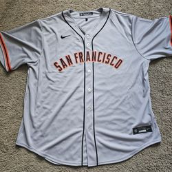 San Francisco Giants MLB NIKE Grey Road Team Jersey Mens 2XL $115 Retail New Without Tags