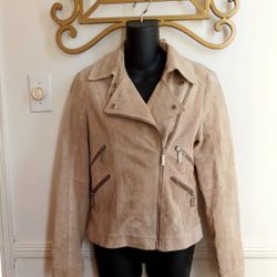Michael Kors Leather Jacket, Women's Jacket,Jacket,Suede Jacket Size M