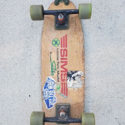 Vintage Skateboard Rare SIMS "Lonnie Toft" Board. 