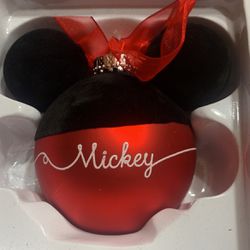 Disney Glass Ornament Mickey 