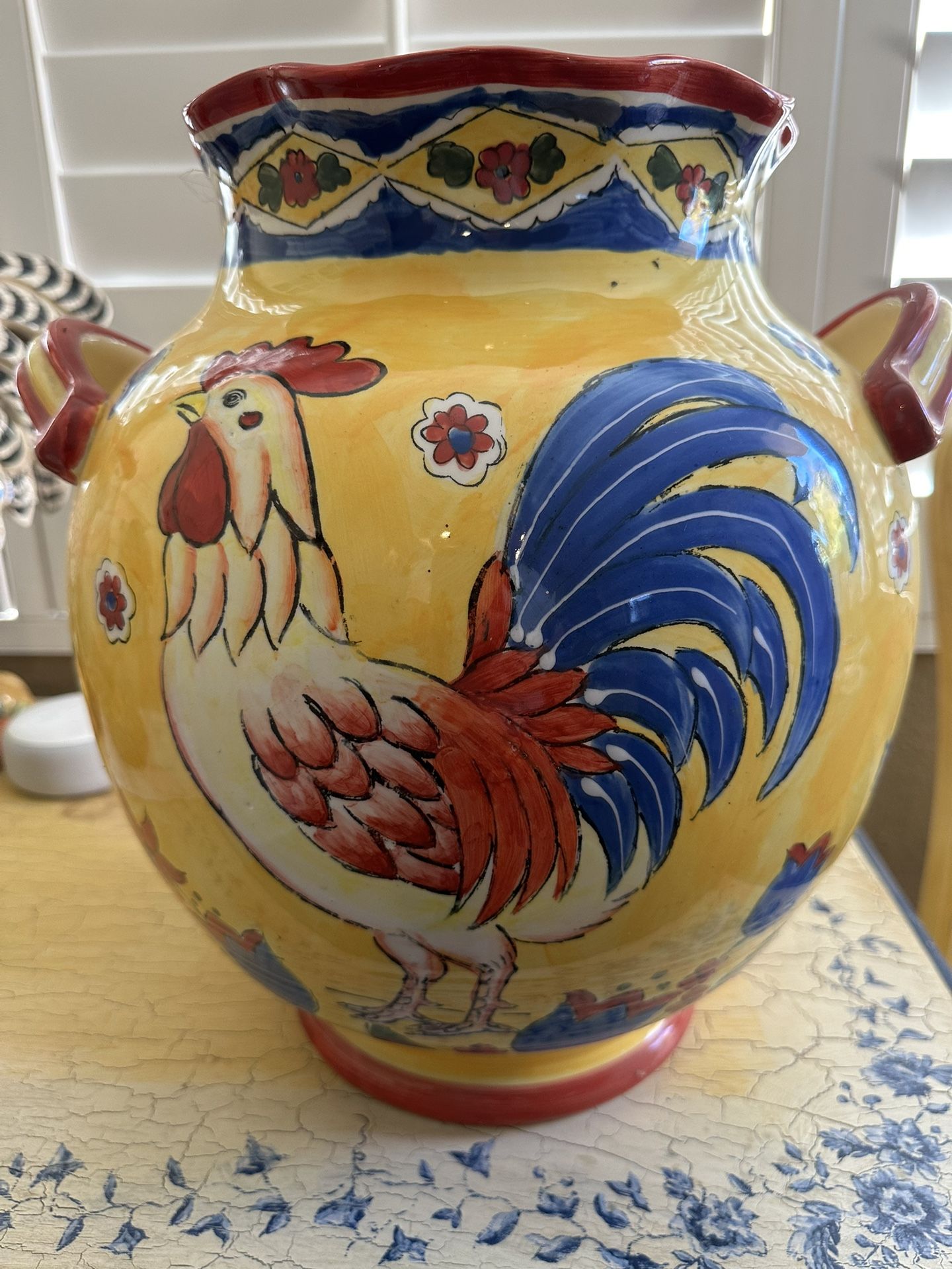 Large Rooster Vase