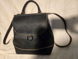Leather backpack purse
