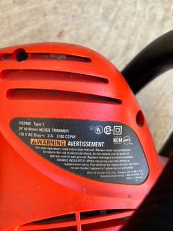 Black and Decker Hedge Hog hedge trimmer 24 in