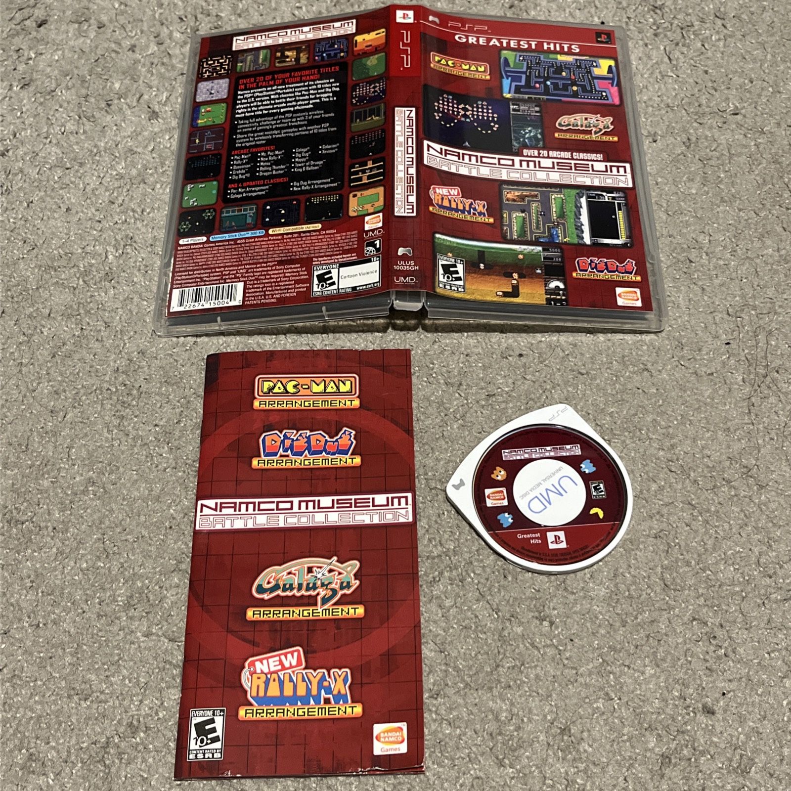 Namco Museum Battle Collection PlayStation Portable PSP Complete CIB w/ Manual