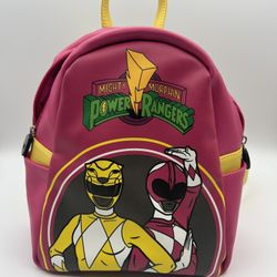 Pink And Yellow Mini Power Rangers Backpack NWT