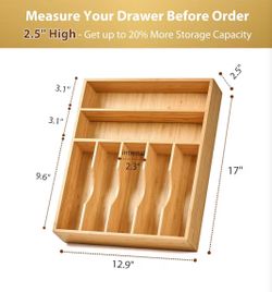 Bamboo Kitchen Drawer Organizer
