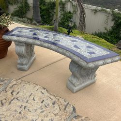 Concrete Mosaic Bench